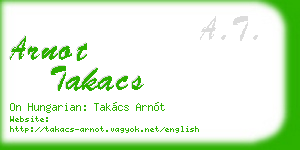arnot takacs business card